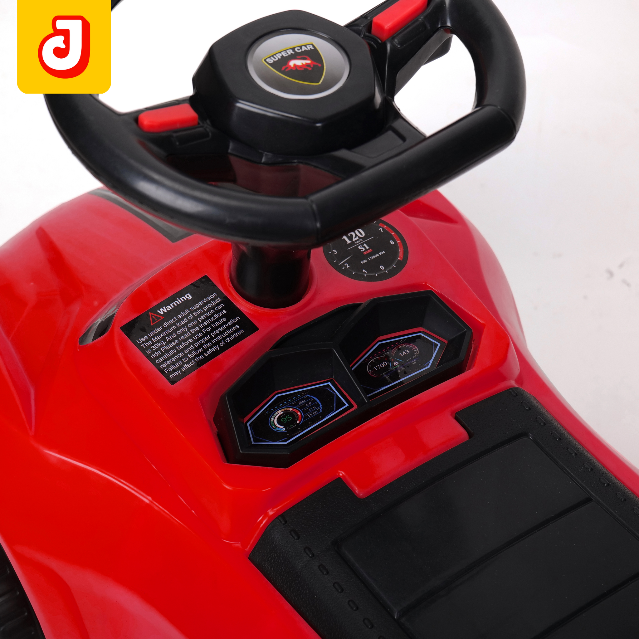 Jammbo Dash Kids Manual Car - Red (Age 2-5)
