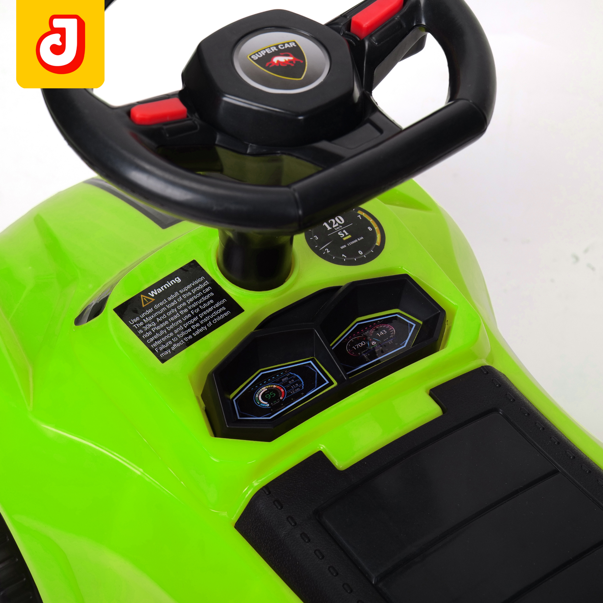 Jammbo Dash Kids Manual Car - Green (Age 2-5)