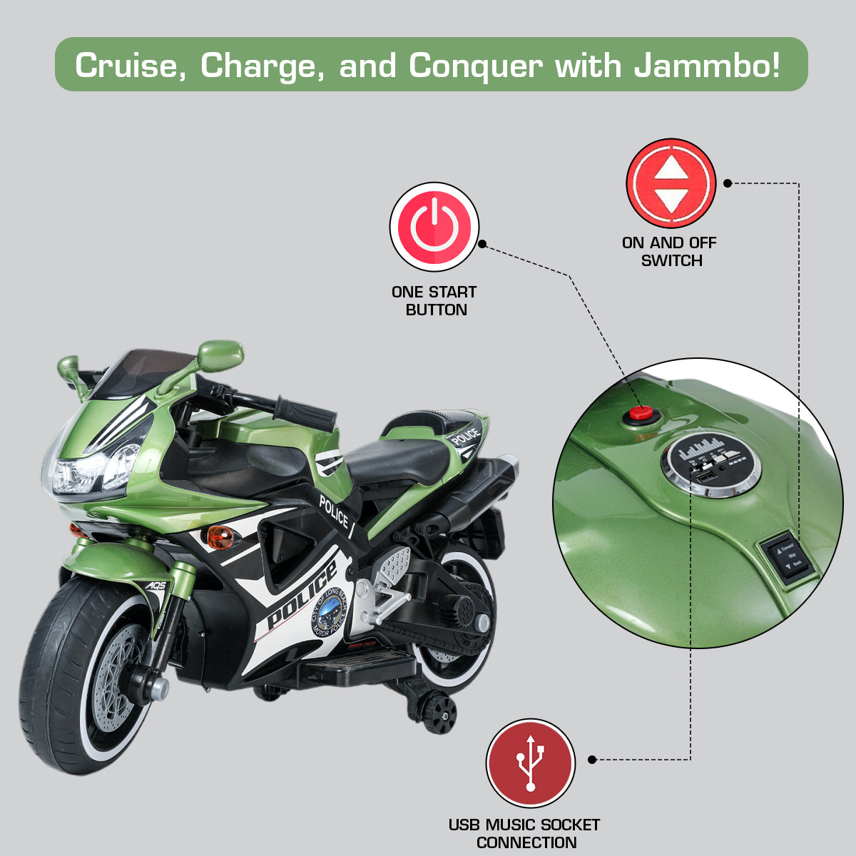 Jammbo V10 -Green Metallic