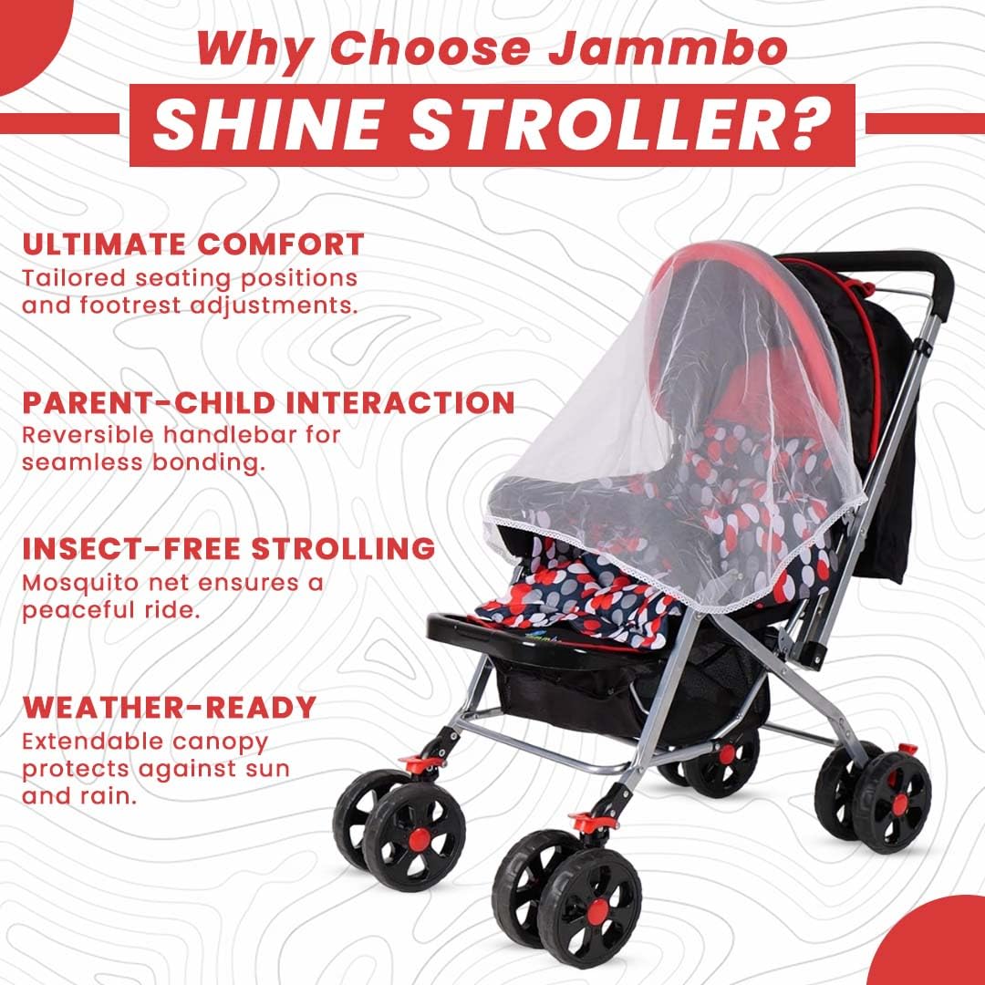 Jammbo Shine Stroller (Red)