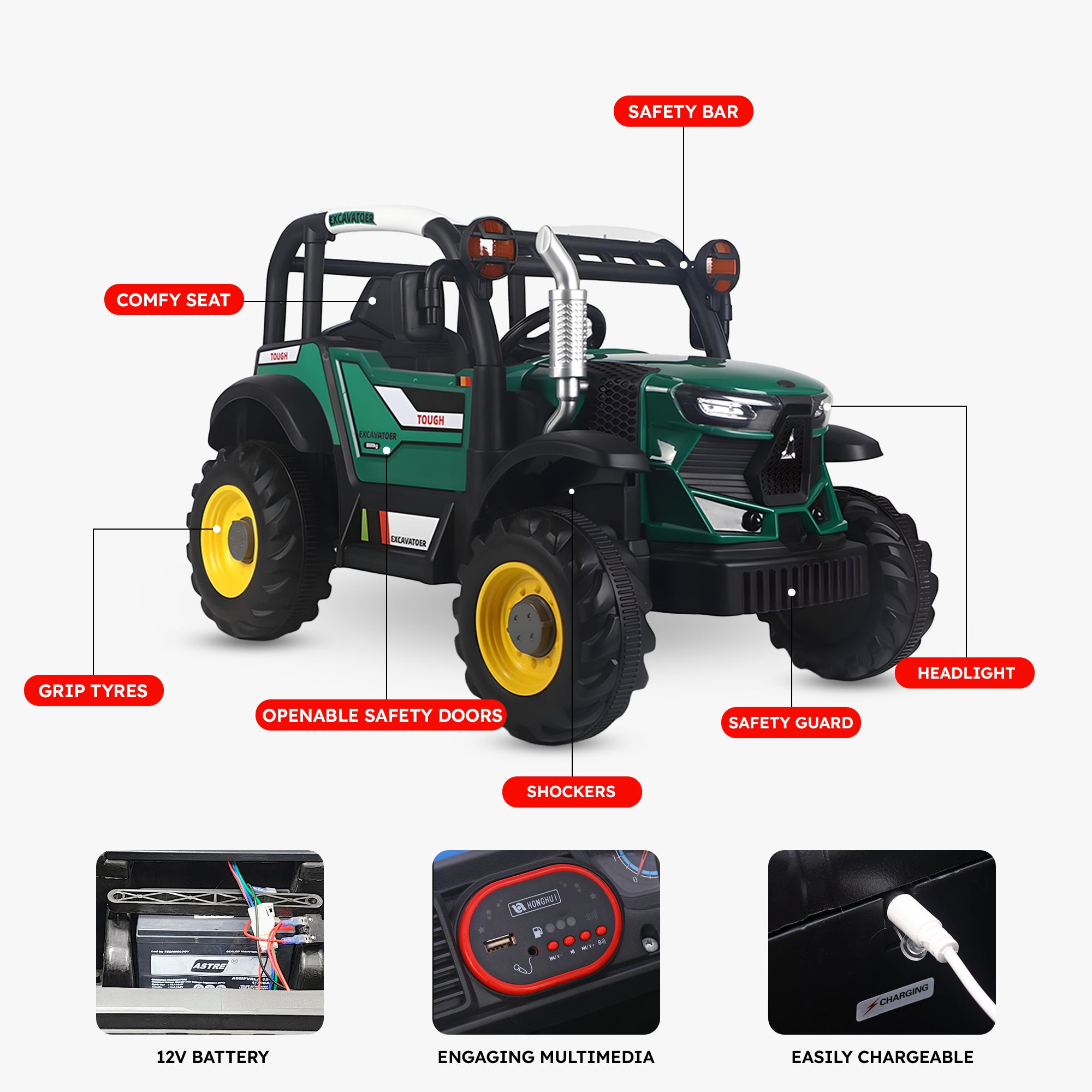 Jammbo Tractor - Green