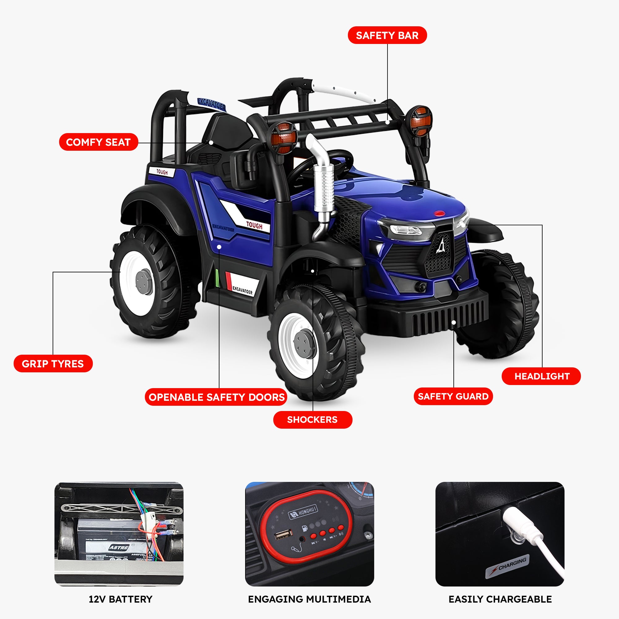 Jammbo Tractor - Blue