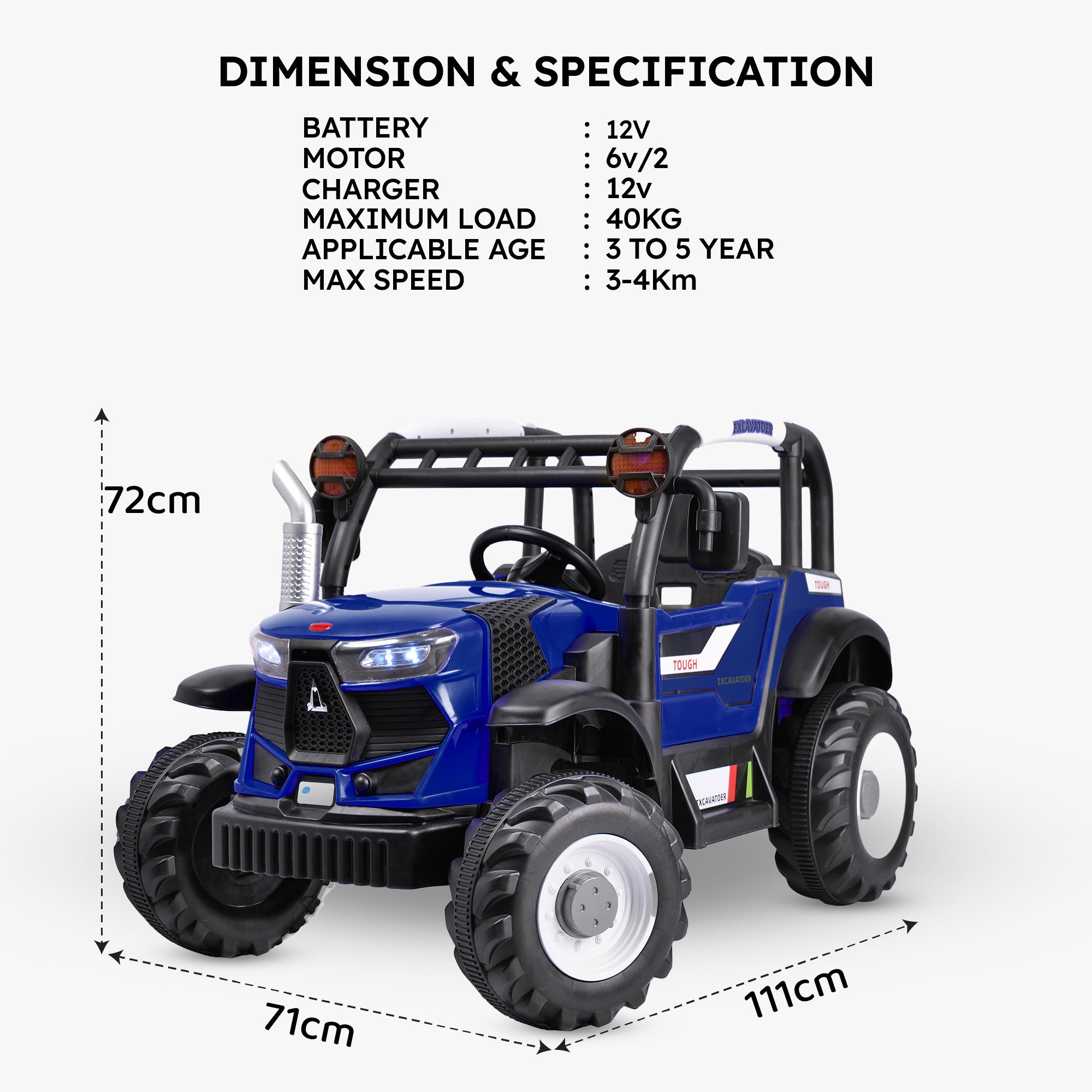 Jammbo Tractor - Blue