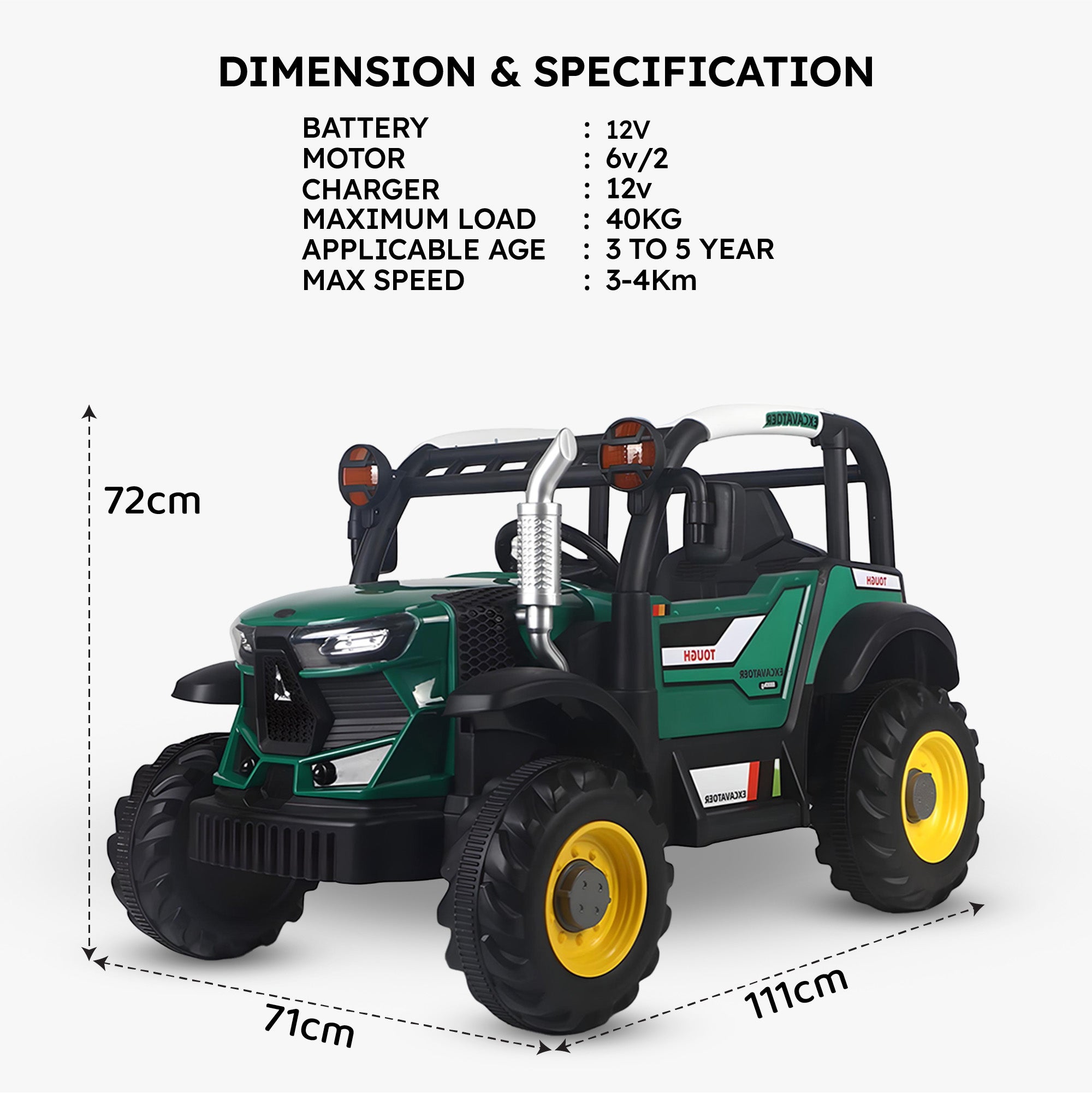 Jammbo Tractor - Green